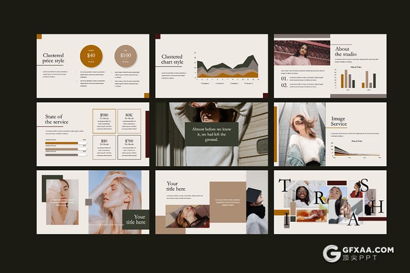 56页欧美时尚杂志风格keynote模版 - 顶尖PPT