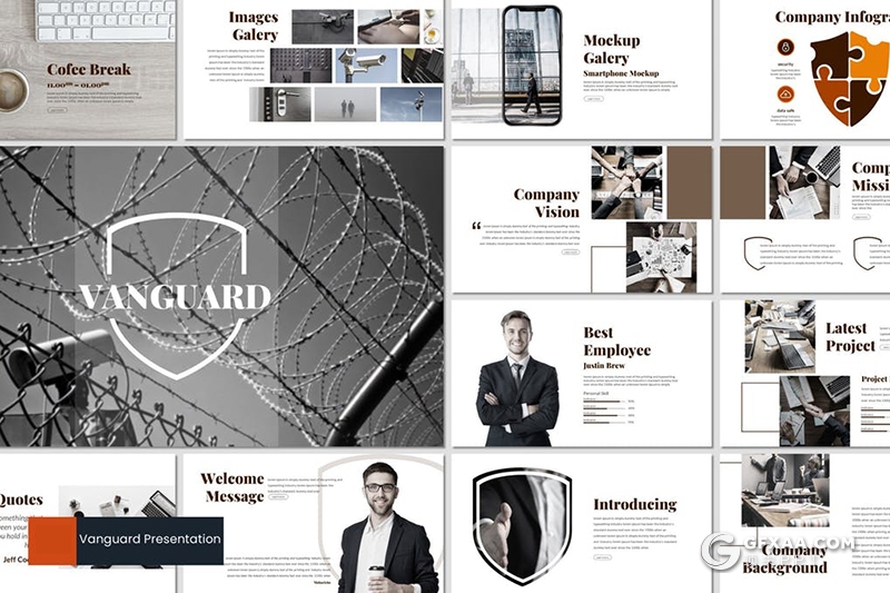 30页社会治安网络安全Google slides模板 - 顶尖PPT