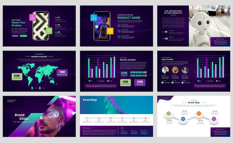 人工智能技术发展讲述Keynote模板 - 顶尖PPT