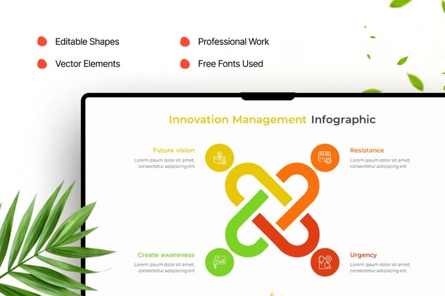 创新管理信息图形PPT模板 - 顶尖PPT