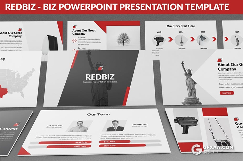 30页3种配色欧美商务通用PPT模板 - 顶尖PPT