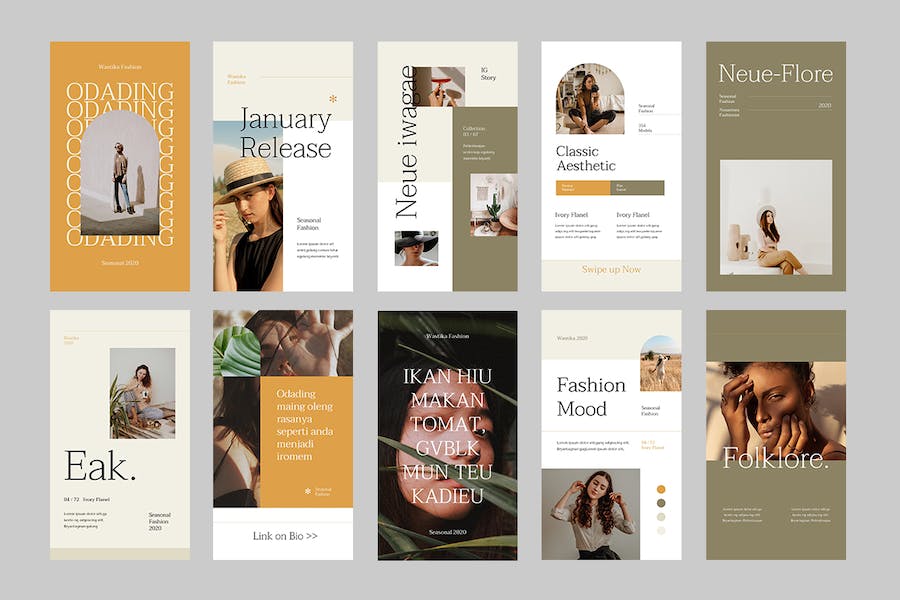 时尚服装目录社交媒体推介PPT模板 - 顶尖PPT