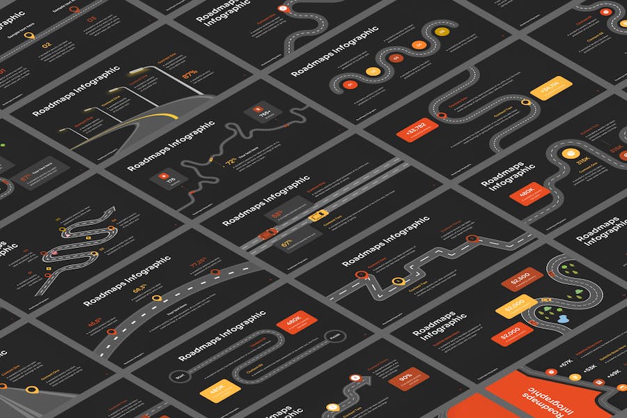 路线图规划信息展示发展方案Keynote模板 - 顶尖PPT