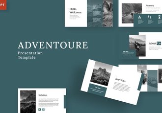 冒险旅游探索主题展示PPT模板 - 顶尖PPT