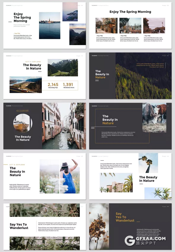 42页简约文艺风格ppt模板 - 顶尖PPT