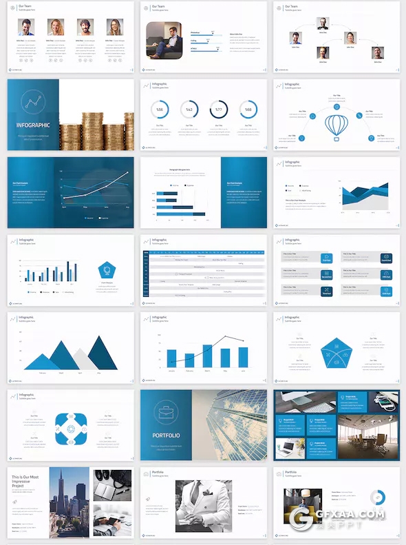 90页4种配色欧美团队会议工作总结keynote模板 - 顶尖PPT