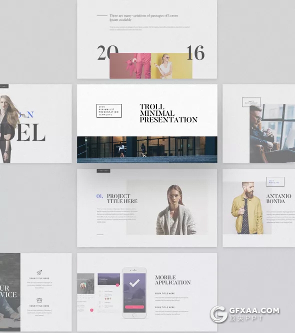 118页简约时尚风格ppt模板 - 顶尖PPT