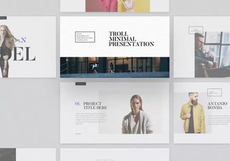 118页时尚流行风格模特写真图片展示keynote模板 - 顶尖PPT