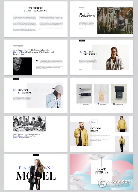 118页简约时尚风格ppt模板 - 顶尖PPT