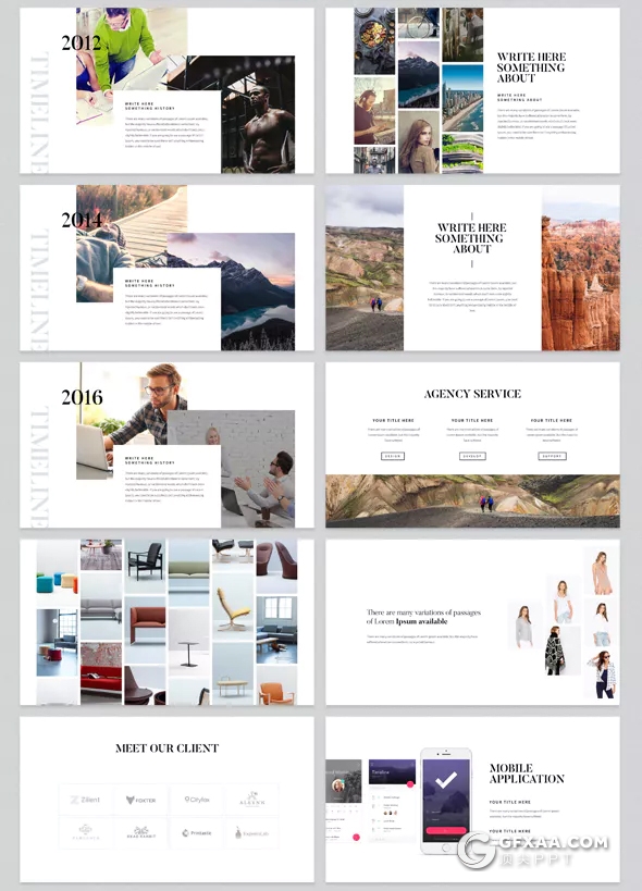 118页简约时尚风格ppt模板 - 顶尖PPT