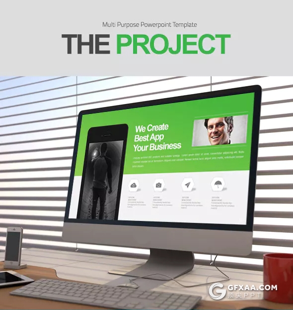 100页15种配色 企业项目介绍合作ppt模板 - 顶尖PPT