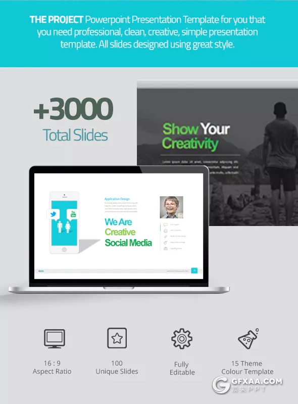 100页15种配色 企业项目介绍合作ppt模板 - 顶尖PPT