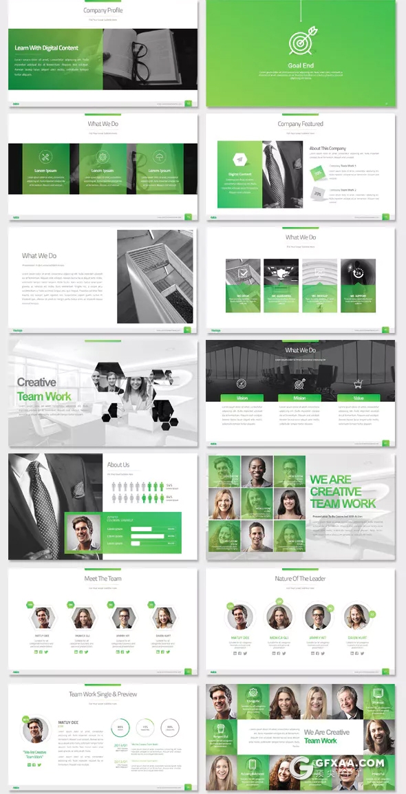 100页15种配色 企业项目介绍合作ppt模板 - 顶尖PPT