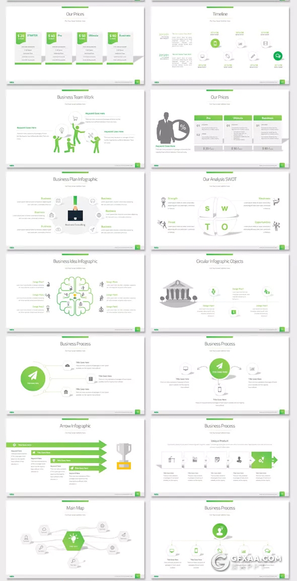 100页15种配色 企业项目介绍合作ppt模板 - 顶尖PPT