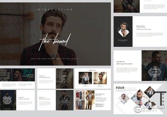 100多页简约时尚流行风格PPT模板 - 顶尖PPT