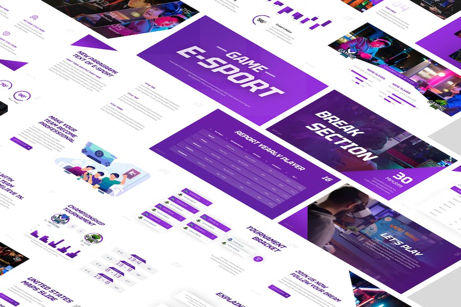 电竞游戏赛事策划推介PPT模板 - 顶尖PPT