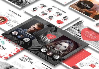 65页婚礼爱情情人节风格ppt模板 - 顶尖PPT