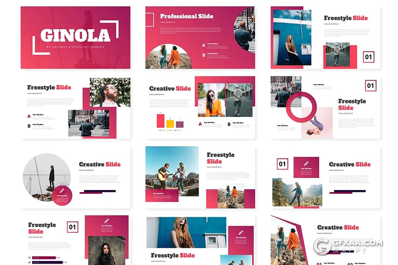 30页5种配色精美商务keynote模板 - 顶尖PPT