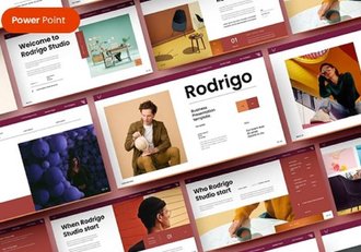 多彩创意商务企业品牌形象展示PPT模板 - 顶尖PPT