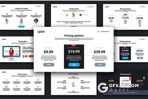 25页扁平化商务多用途PPT模板 - 顶尖PPT