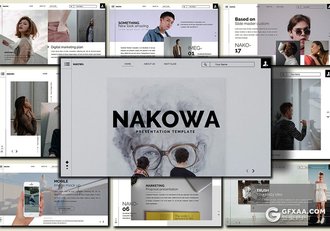 35页时尚杂志个人写真照片展示ppt模板 - 顶尖PPT