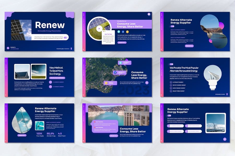 可再生能源绿色环保主题Keynote模板 - 顶尖PPT