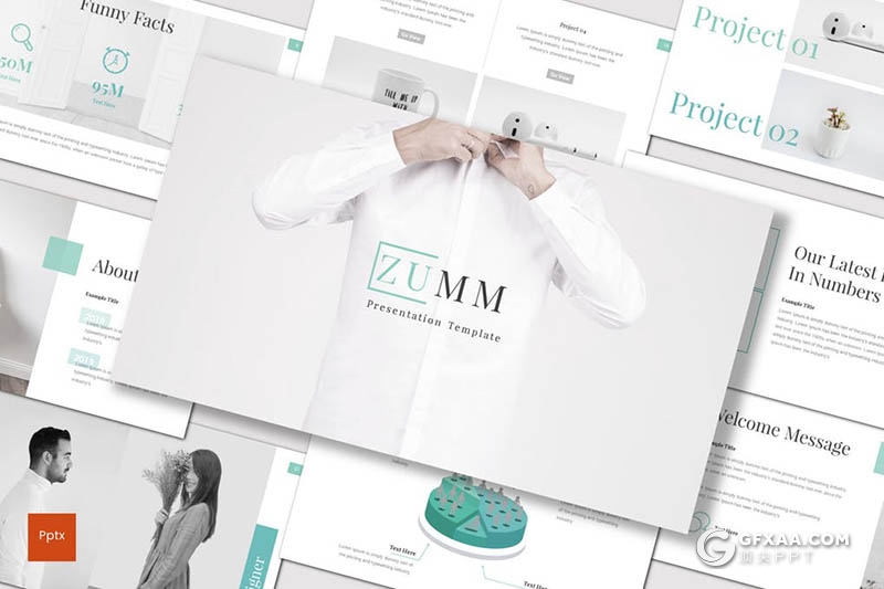 30页5种配色 欧美简约商务多用途Google slides模板 - 顶尖PPT