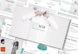 30页5种配色 欧美简约商务多用途Google slides模板 - 顶尖PPT