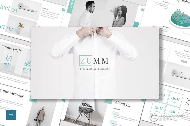 30页5种配色 欧美简约商务多用途keynote模板 - 顶尖PPT