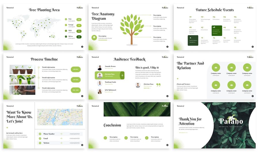 植物学教育培训课程PPT模板 - 顶尖PPT