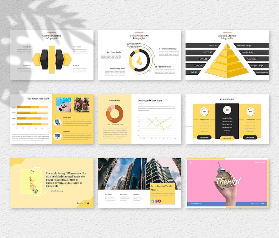 欧美创意业务轻奢展示PPT模板 - 顶尖PPT