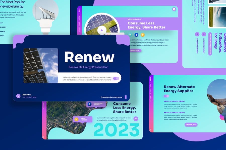 可再生能源绿色环保主题Keynote模板 - 顶尖PPT