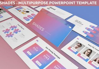 紫色渐变企业团队介绍商业商务PPT模板 - 顶尖PPT