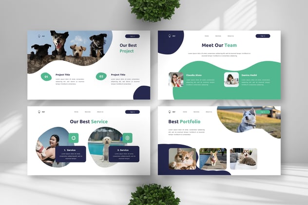 宠物店主题PPT模板 - 顶尖PPT