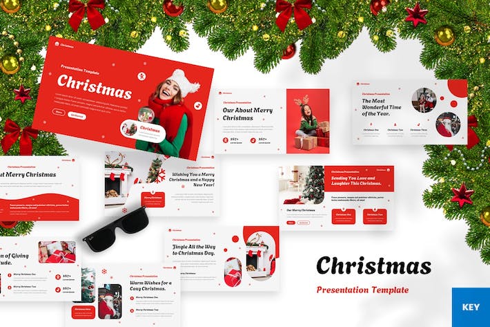 圣诞快乐创意设计演讲Keynote模板 - 顶尖PPT