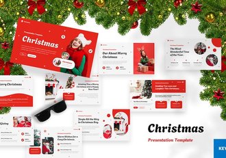 圣诞快乐创意设计演讲Keynote模板 - 顶尖PPT