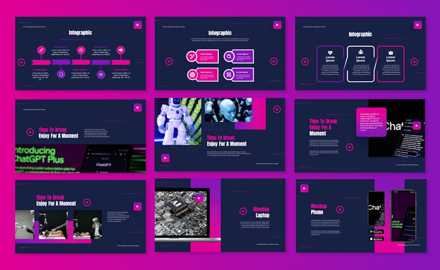 AI人工智能公司介绍PPT模板 - 顶尖PPT