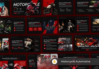 摩托车产品介绍展示PPT模板 - 顶尖PPT
