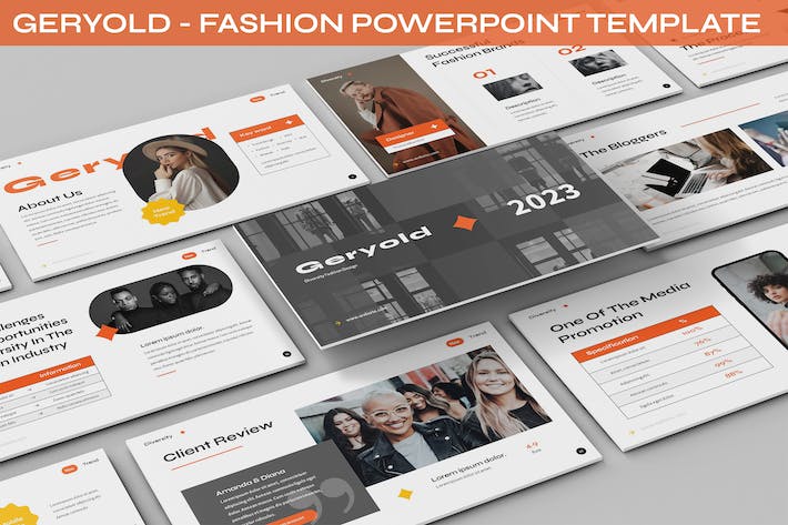 时尚服装品牌推广展示PPT模板 - 顶尖PPT