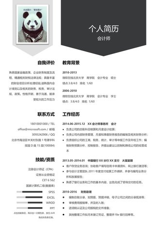 会计财务个人求职简历模板 - 顶尖PPT