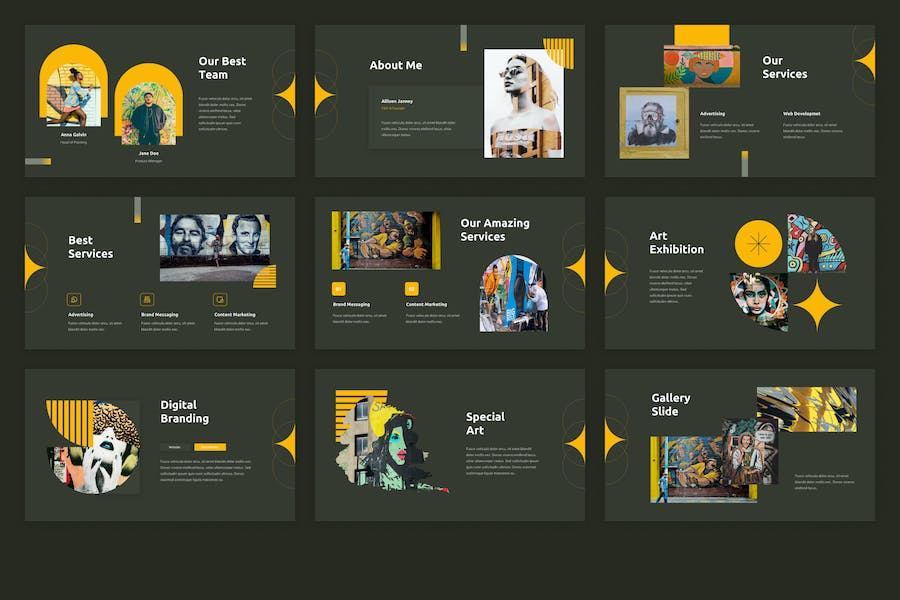 抽象几何风格keynote演示模板 - 顶尖PPT