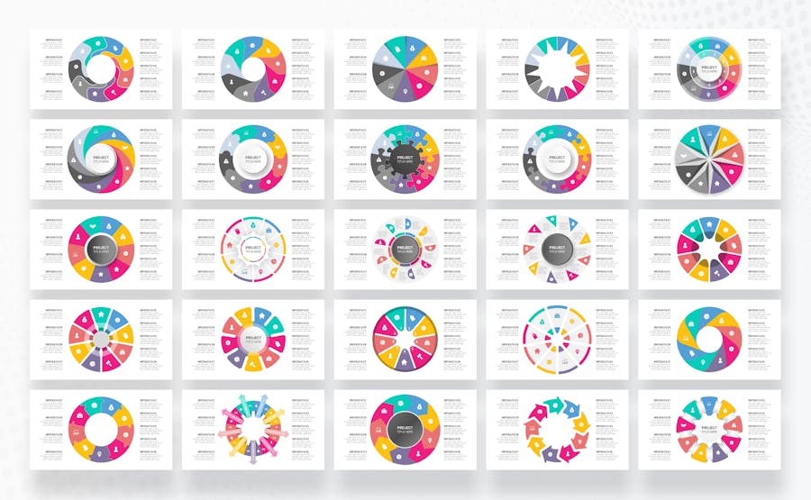 9个步骤周期信息图形keynote模板 - 顶尖PPT
