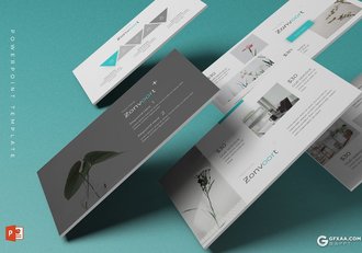 30页5种配色扁平化商务ppt模板 - 顶尖PPT