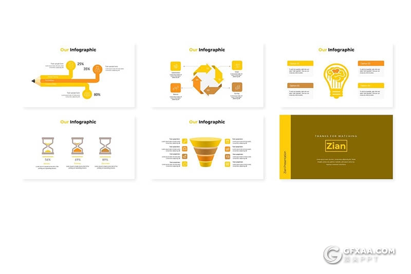 30页5种配色 欧美风格商务总结计划Google slides模板 - 顶尖PPT