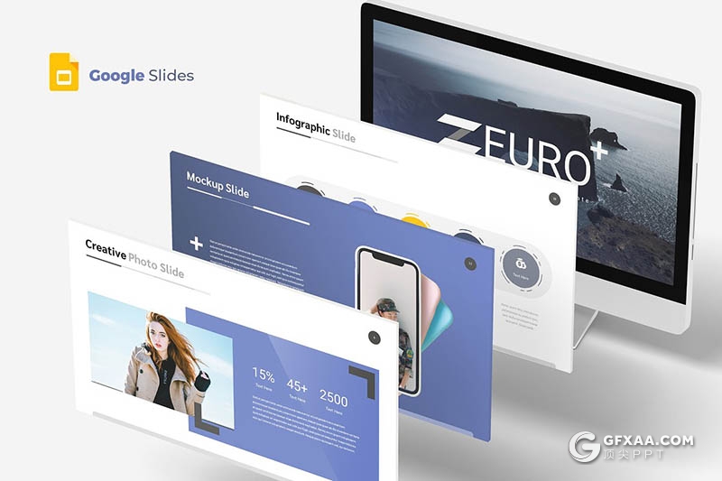 30页欧美时尚商务风格Google slides模板 5种配色 - 顶尖PPT