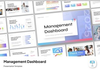 管理仪表板数据监测Keynote模板 - 顶尖PPT