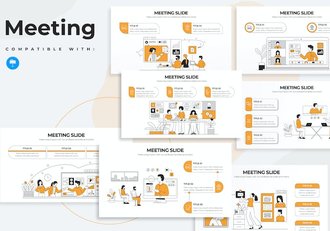 商务会议管理讨论信息图形Keynote模板 - 顶尖PPT