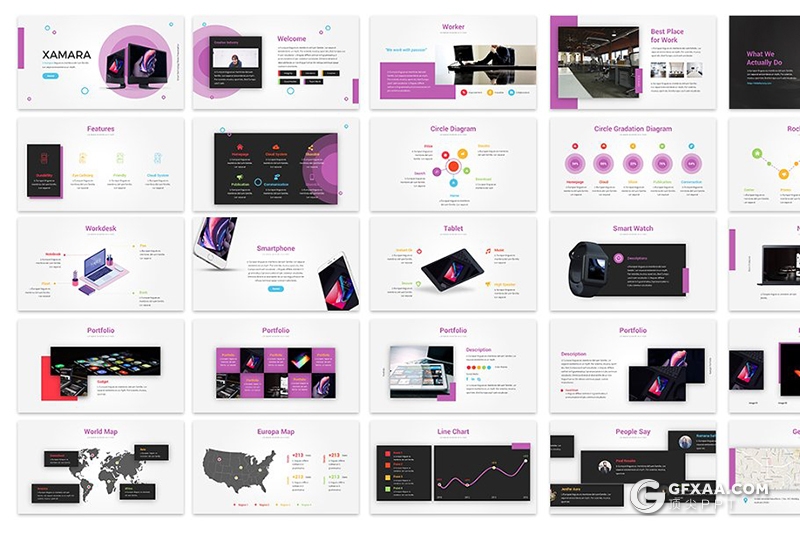 30页3种配色高端商务风格keynote模板 - 顶尖PPT