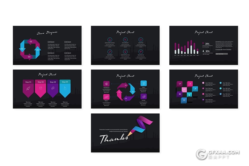 25页5种精美配色 高逼格欧美商务ppt模板 - 顶尖PPT
