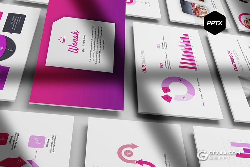 30页5种配色餐饮行业ppt模板 - 顶尖PPT